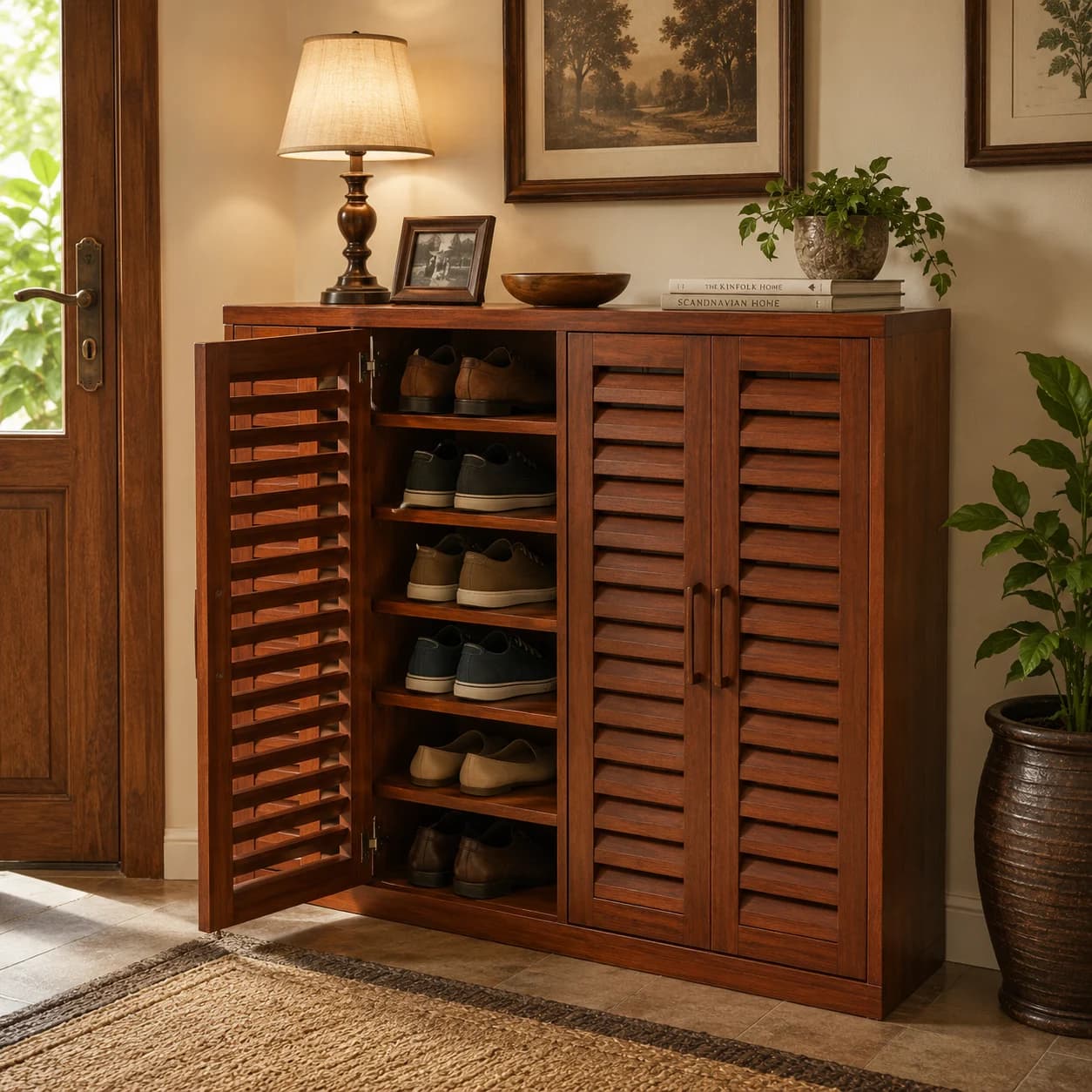 Wooden Shoe Rack 2