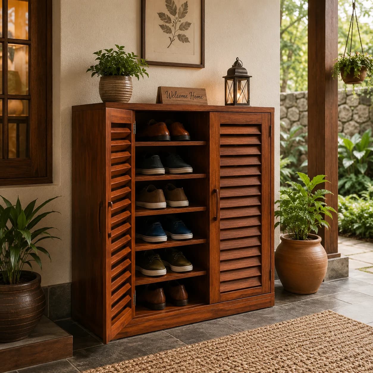 Wooden Shoe Rack 3