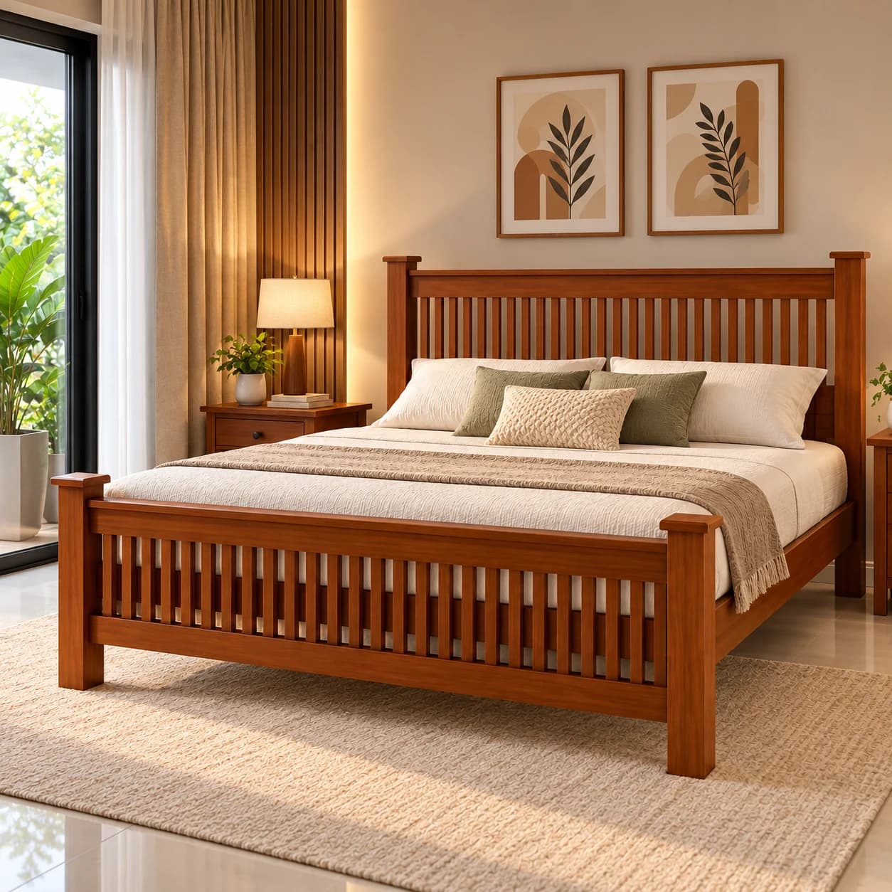 King Size Wooden Bed